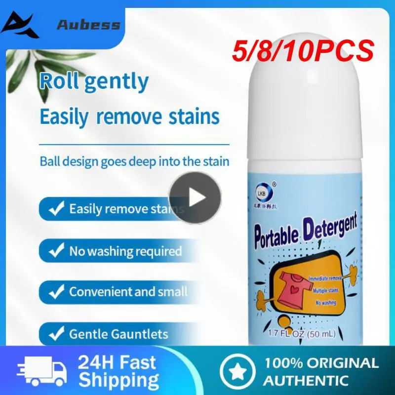 

5/8/10PCS 50ml Oil Stain Cleaning Remover Brush Portable Effective Fabric Cloth Stain Remover Pen Multipurpose Household