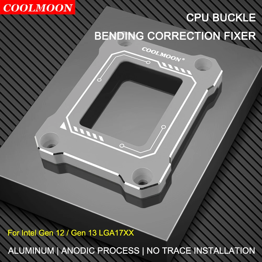 

Корректор изгиба процессора Coolmoon, фиксатор, фиксатор, рама пряжки для процессора Intel Gen 12 / Gen 13 LGA1700, фиксатор коррекции изгиба