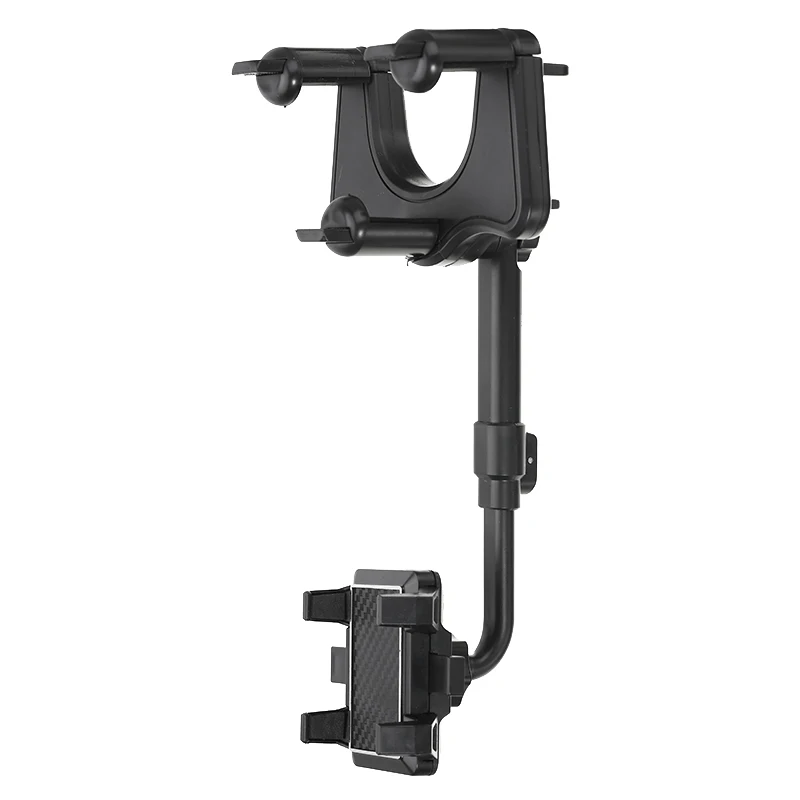 1pc Car Rearview Mirror Phone Holder Car Mount Mobile Phones Adjustable Bracket 360 Rotatable Retractable Holder