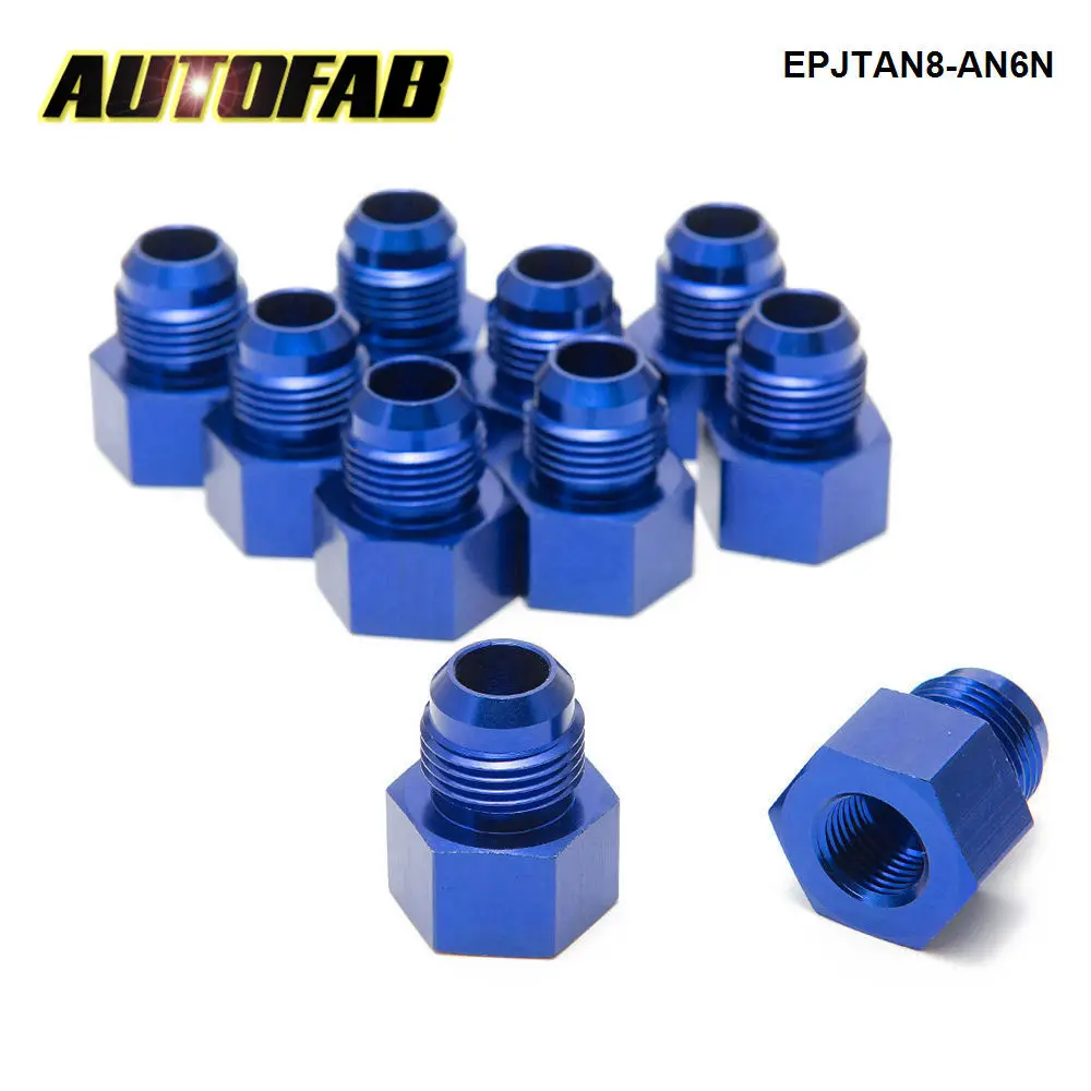 

AUTOFAB 10PCS/LOT Fitting Flare Reducer Female -6 AN To Male -8AN Blue EPJTAN8-AN6N