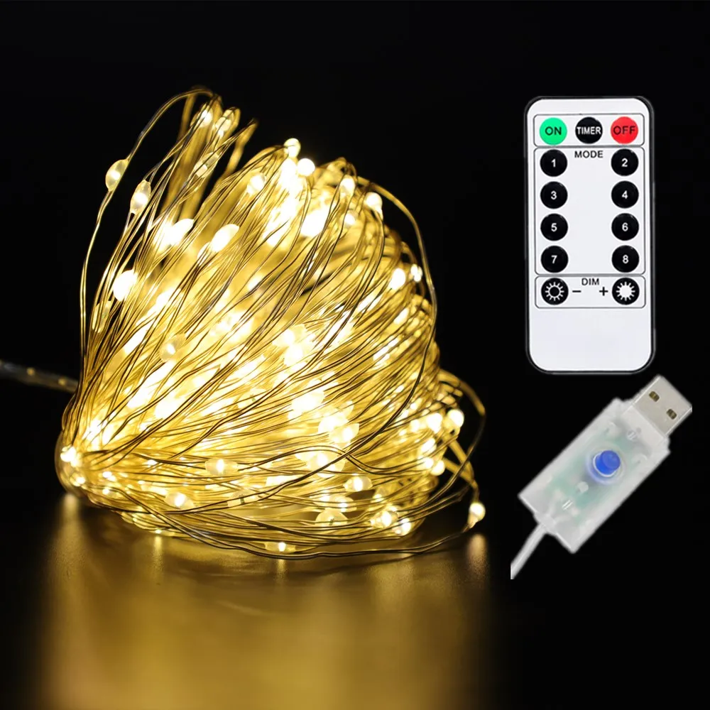 Рождественская гирлянда светодиодная с дистанционным управлением USB