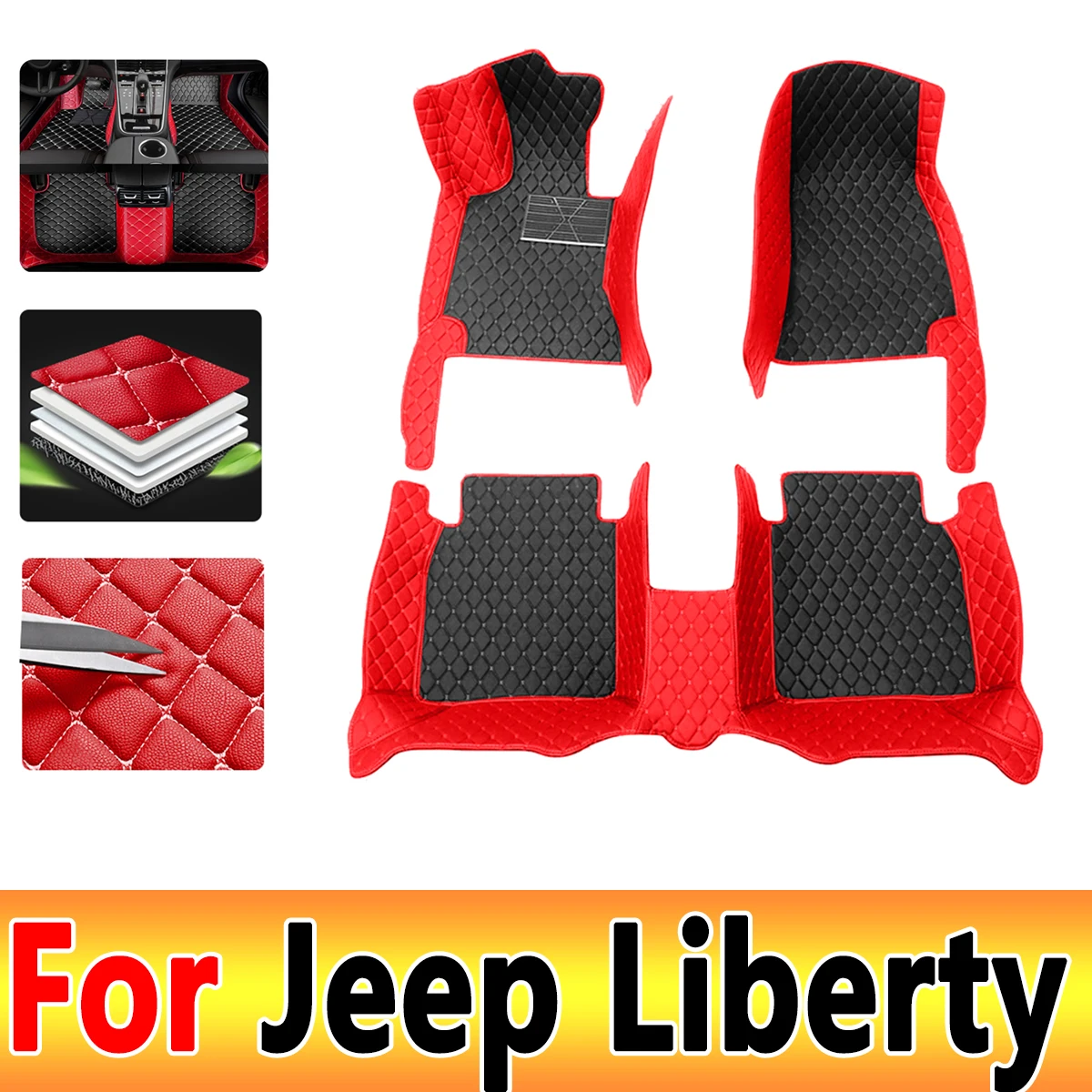 

Автомобильные коврики для Jeep Liberty Cherokee KJ 2002 ~ 2007, классическая версия, водонепроницаемые напольные коврики, коврики для ног, автомобильные аксессуары