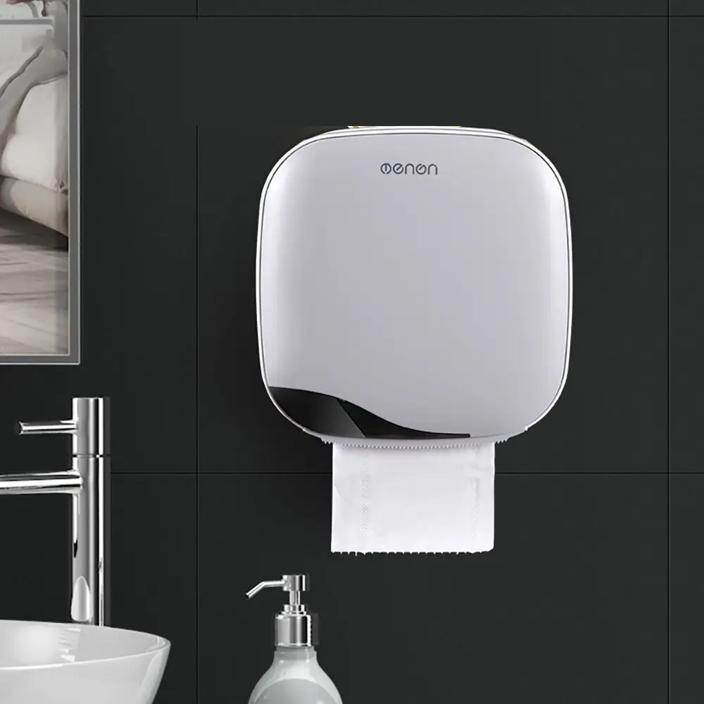 

Punching Kitchen Paper Storage Wall Mounted Tissue Box Shelf Storage Rack Roll/Draw Paper Dispenser Toilet Paper Holder