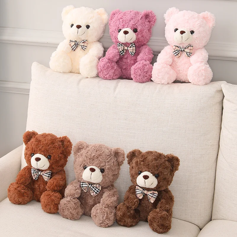 

25cm Kawaii Bear Plush Stuffered Dolls Teddy Bear Plush Toys & Stuffed Dolls Wedding Decoration Toys