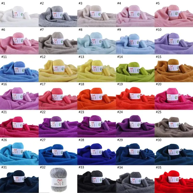 

50g Soft Cashmere Yarn Plush Hand-knitted Anti-pilling Woolen Scarf Coat DIY Wea