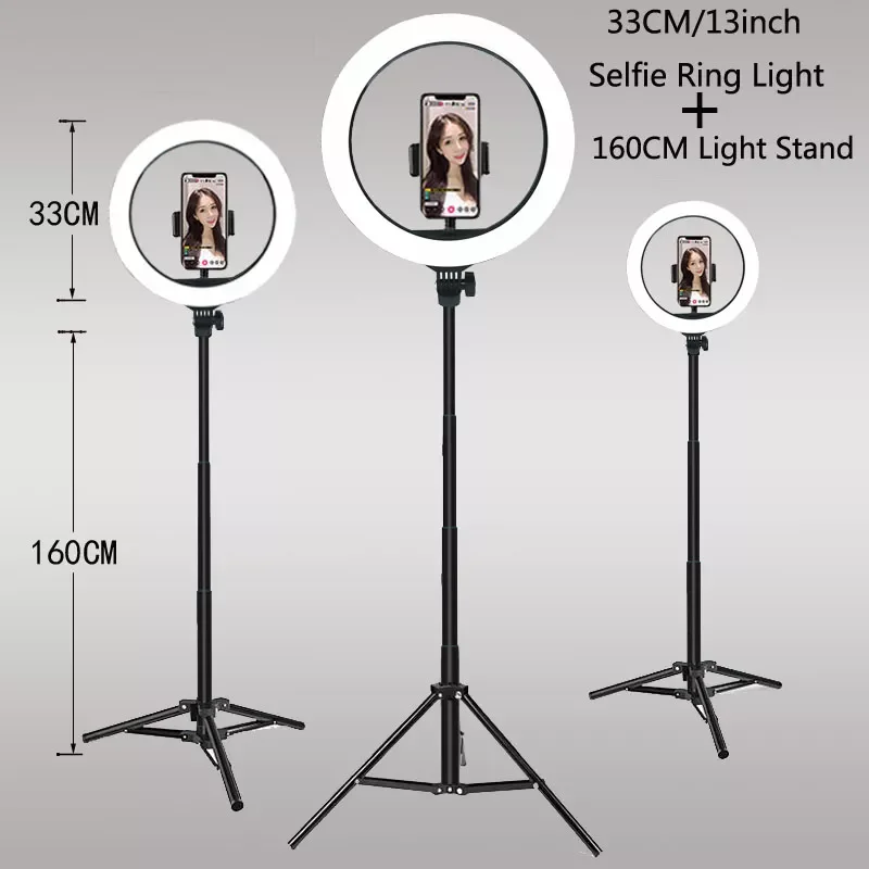 Ring Light Photography Led Rim Of Lamp With Mobile Holder Support Tripod Stand Ringlight For Live Video Streaming