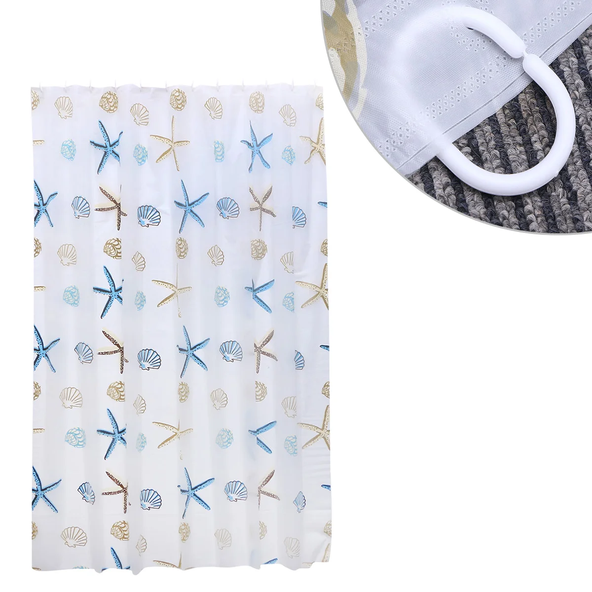 

1pc Curtain Curtain Liner Clear Curtain Coastal Curtains for Bathroom