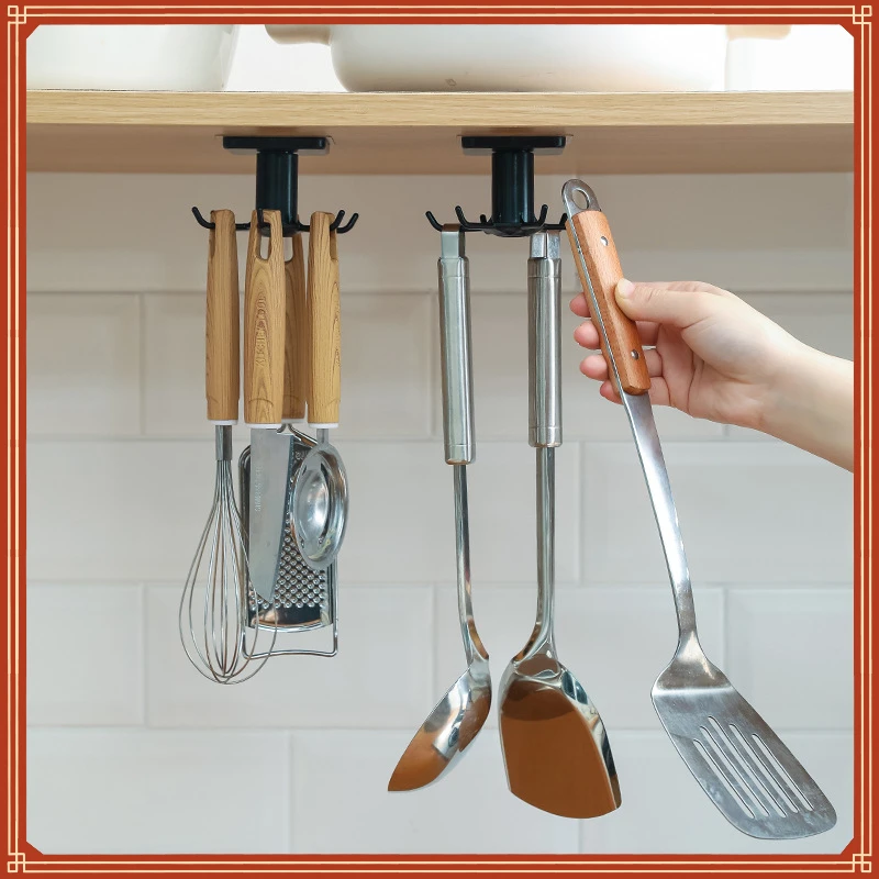 

Kitchen Organizer and Storage Kitchen Supplies Organizers Rotatable Rack Accessories Cabinet Organizer Hook Up Storage Rack