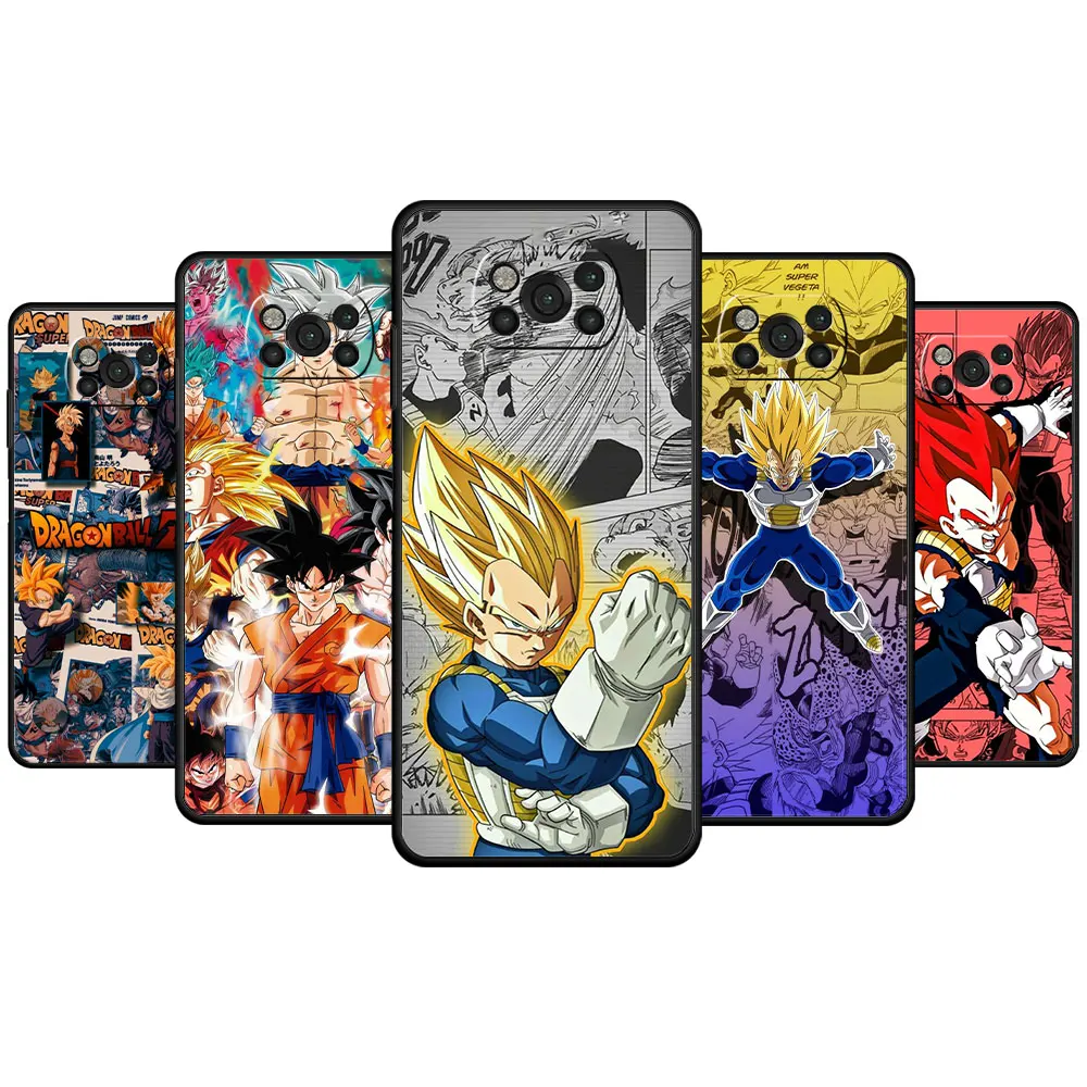 

Dragon Ball Son Goku Vegeta IV Comics For Xiaomi POCO M3 11T 10T F3 MI 11 lite X3 NFC M4 Pro 5G F4 GT X4 9T Celular Case