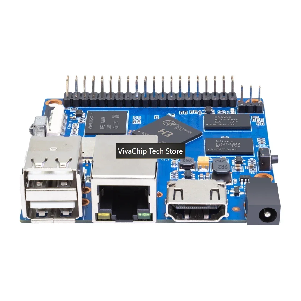Фото VivaChip TechBanana Pi BPI-M2+ Plus Allwinner H3, четырехъядерный процессор Cortex-A7, 1 ГБ DDR3, 8 ГБ EMMC, поддержка HDMI, Wi-Fi, Bluetooth, CSI, работает с Android, Ubuntu №4