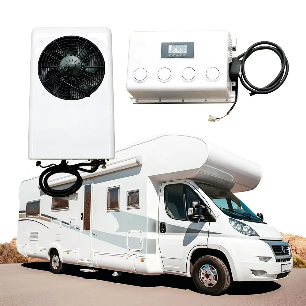 Фото Заводская цена ACTECmax Split White 12 В Потолочный кондиционер для грузовика AC.161.066 Автомобильный кондиционер для автофургона 24 В Парковочный охладитель 2000 Вт №1