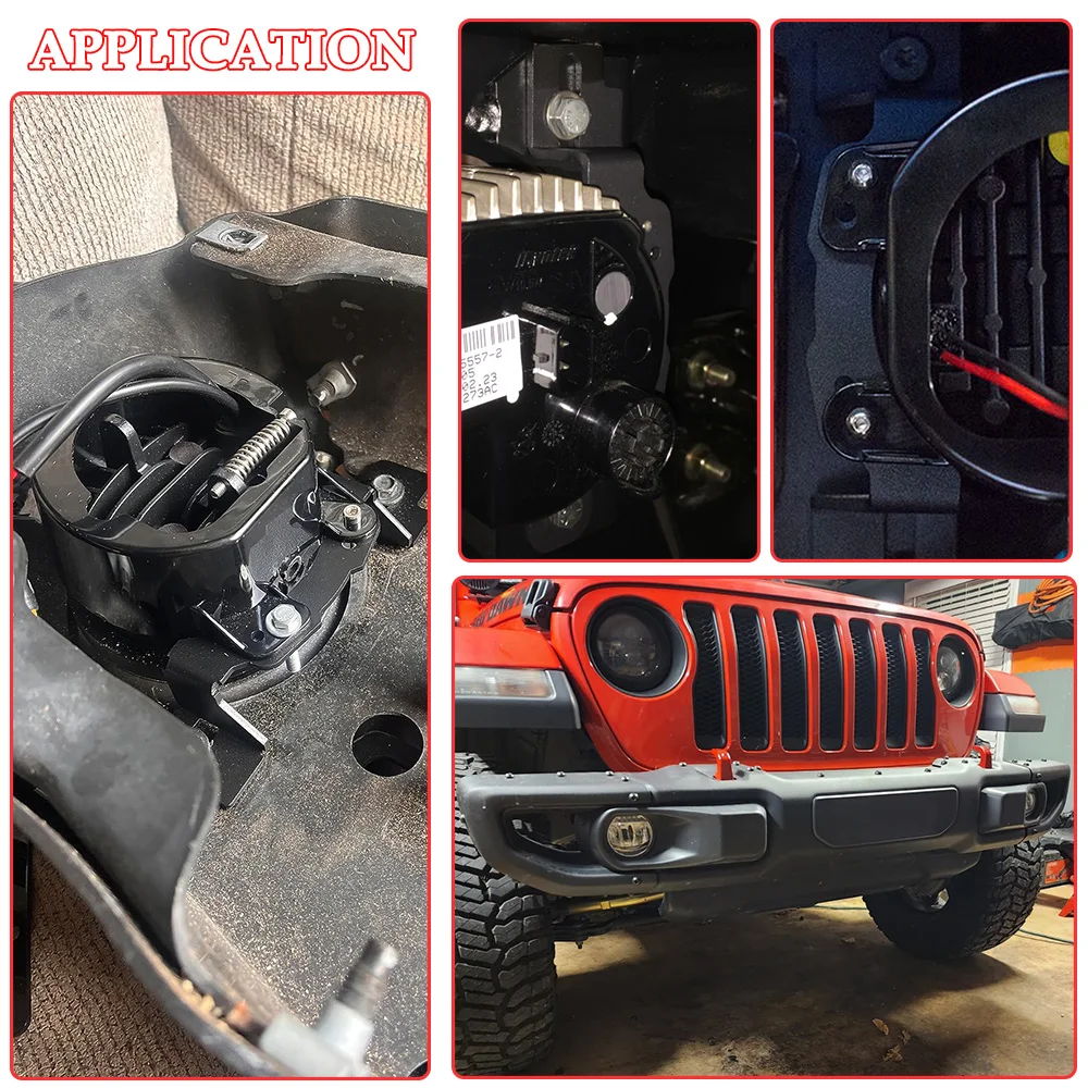 Рамка кронштейна для крепления противотуманных фар со светодиодной подсветкой 4