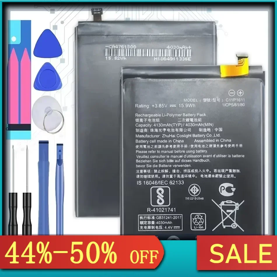 Аккумулятор мобильного телефона C11P1611 4130 мАч для ASUS Zenfone 3 Max 3max ZC520TL Bateria