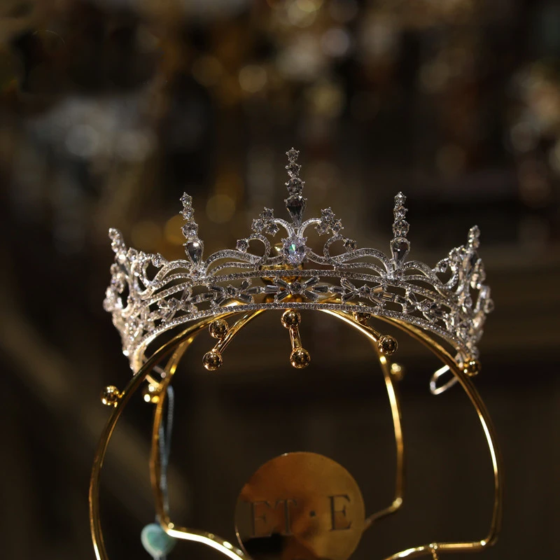 

Wedding Crown Hair Jewelry Bridal Headpiece woman Baroque Rhinestones Crystal Tiaras Bride Party Crowns Wedding Hair Accessories