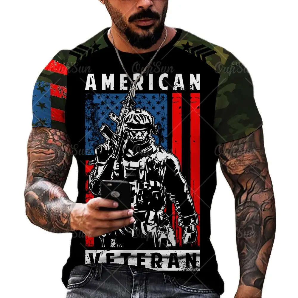

Soldier Army Vintage 3D Printed T-Shirt For Men Summer T-Shirt Clothing Fashion Short Sleeve Loose Oversized Top O Neck Camiseta