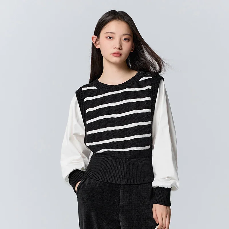 Свитер Semir женский короткий облегающий темпераментный элегантный свитер в