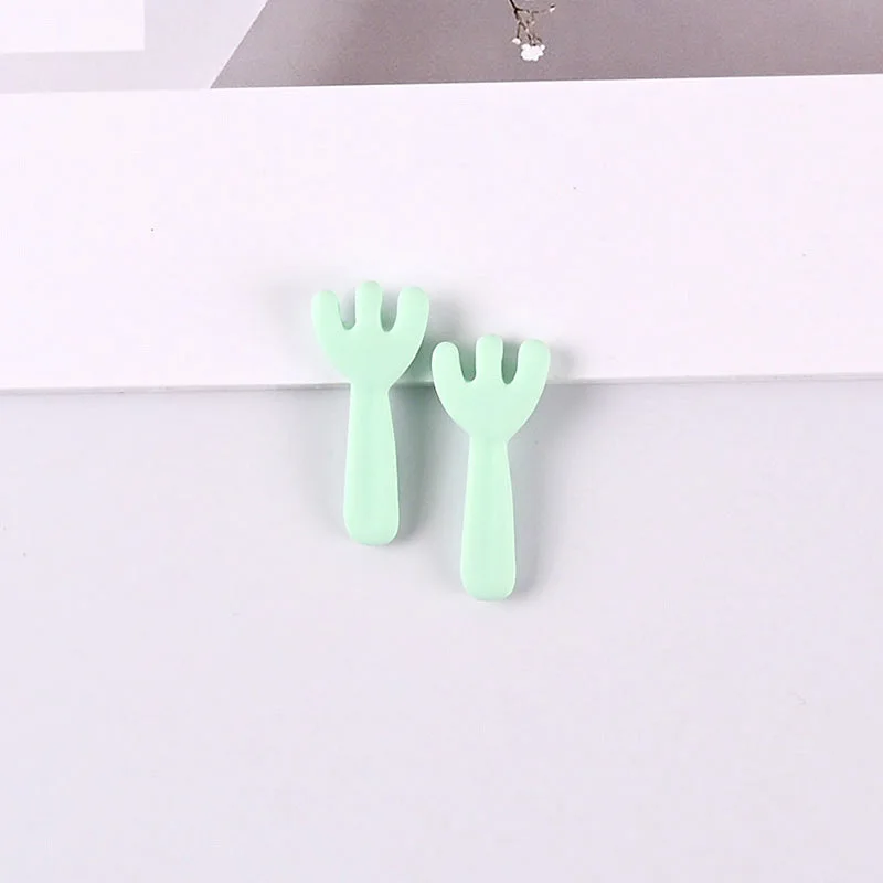 

10 шт. искусственная Ложка Вилка с плоским основанием из смолы кабошон для рукоделия аксессуары «сделай сам» Центр бантов для волос