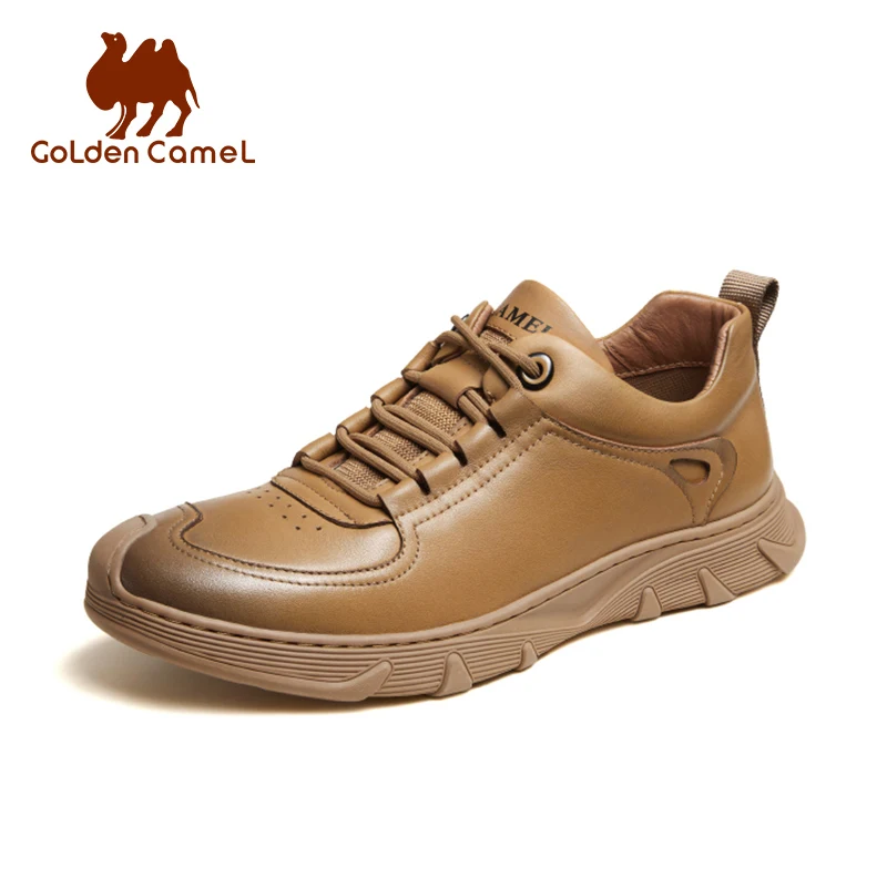 Golden Camel Men's Shoes British Retro Genuine Leather Shoes for Men Anti -slip Soft Comfortable Casual Sneakers 2022 Autumn New