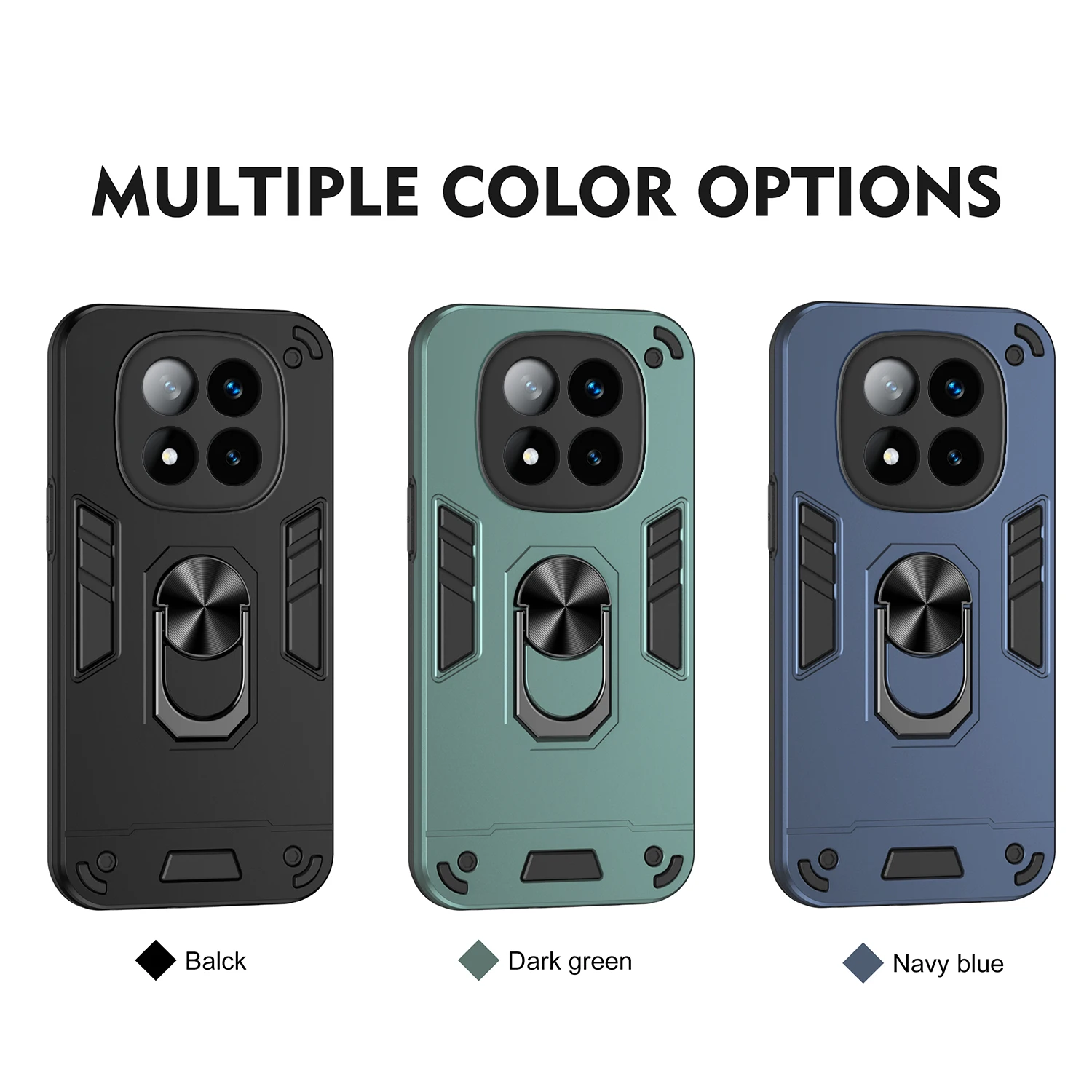 Армированный чехол для Xiaomi Redmi Note 14 Pro + зеркальный автомобильный Магнитный