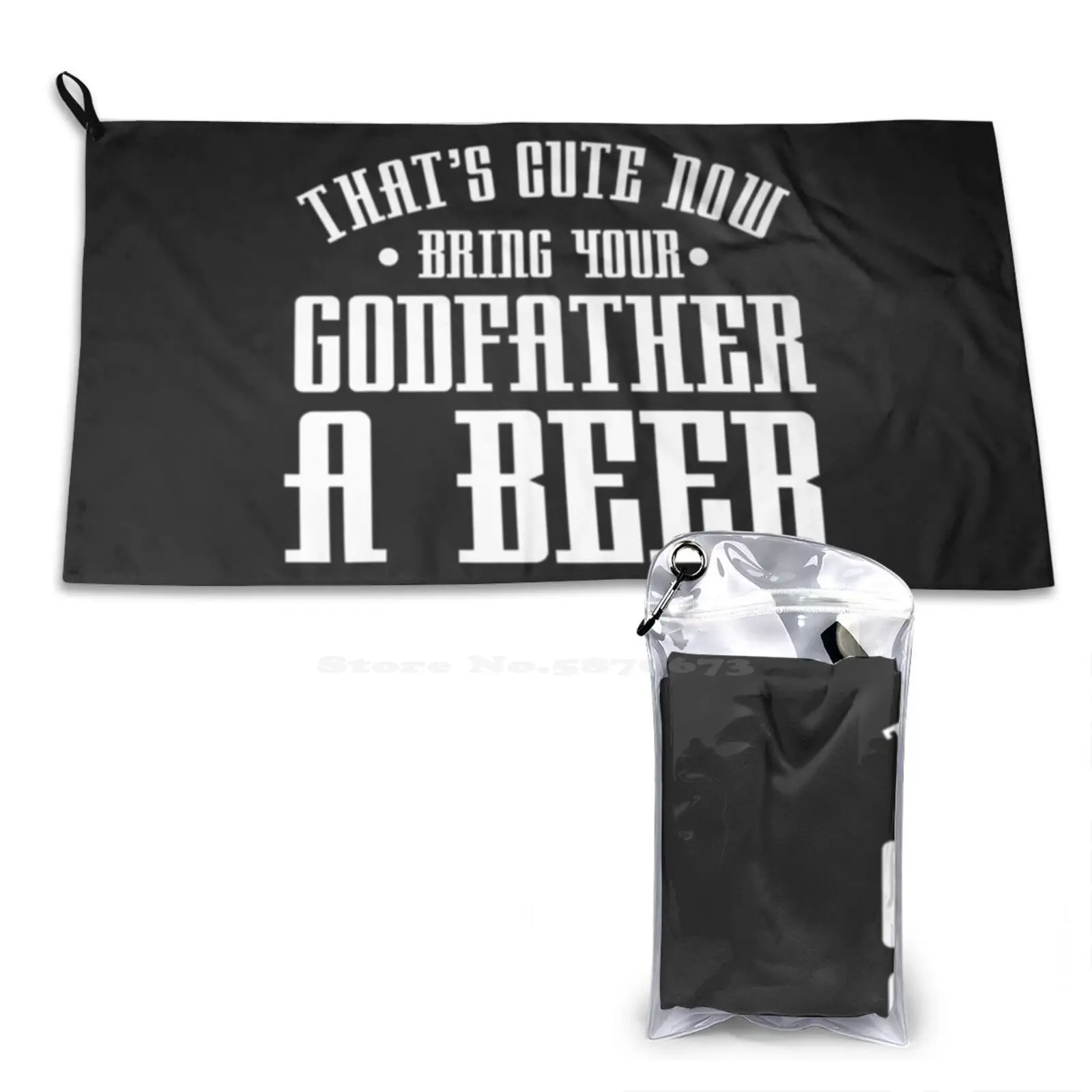 Thats Cute Now Bring Your Godfather A Beer Drinking Design Футболка Мягкое удобное банное полотенце
