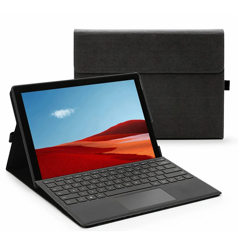 

Keyboard Case for Microsoft Surface Pro 7 Plus Pro 7 6 5 4 3 12.3 Inch Tablet Multiple Angle Viewing Portfolio Business Cover
