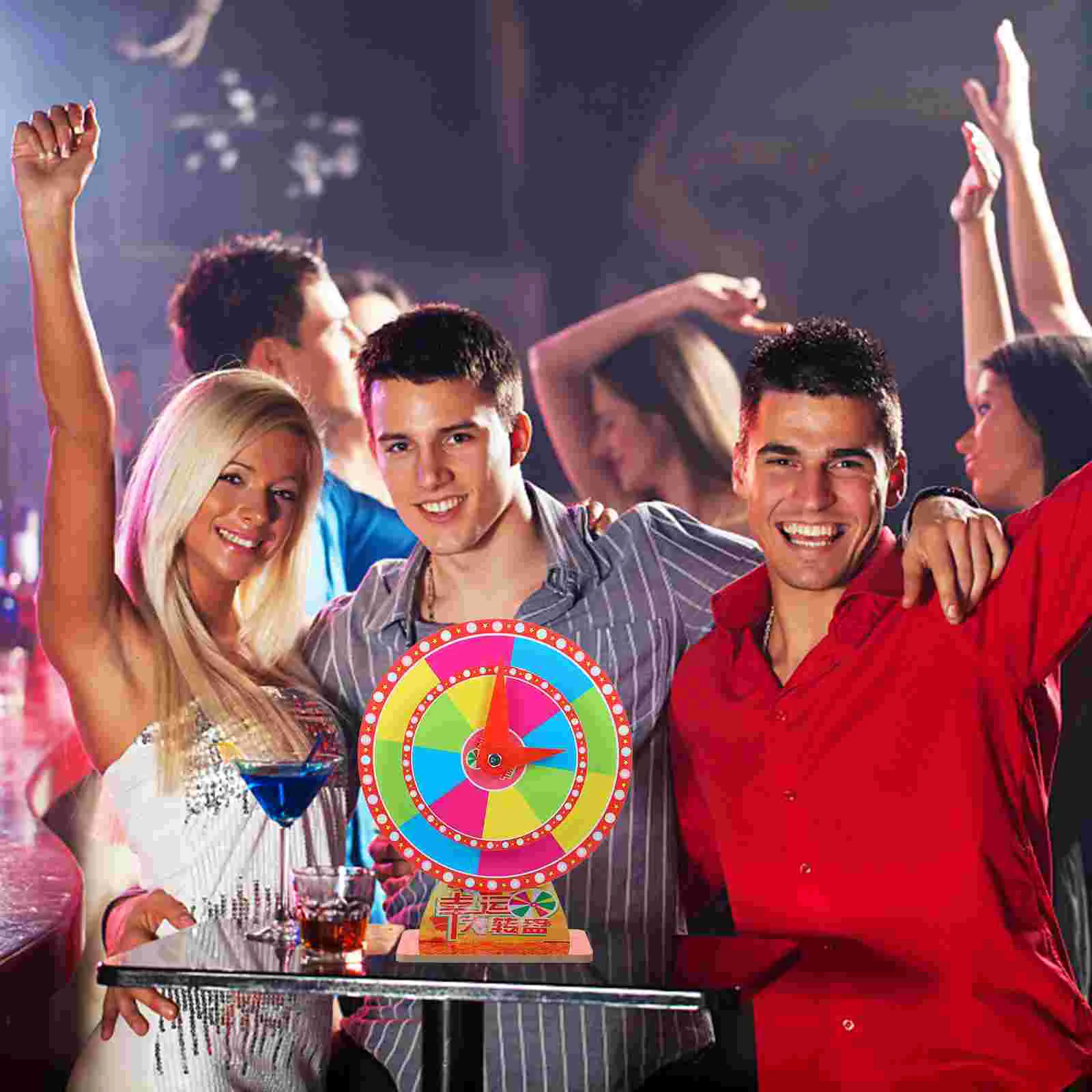 

Turntable Fortune Rotating Prize Wheel Plastic Desktop Game Party Props Board Child