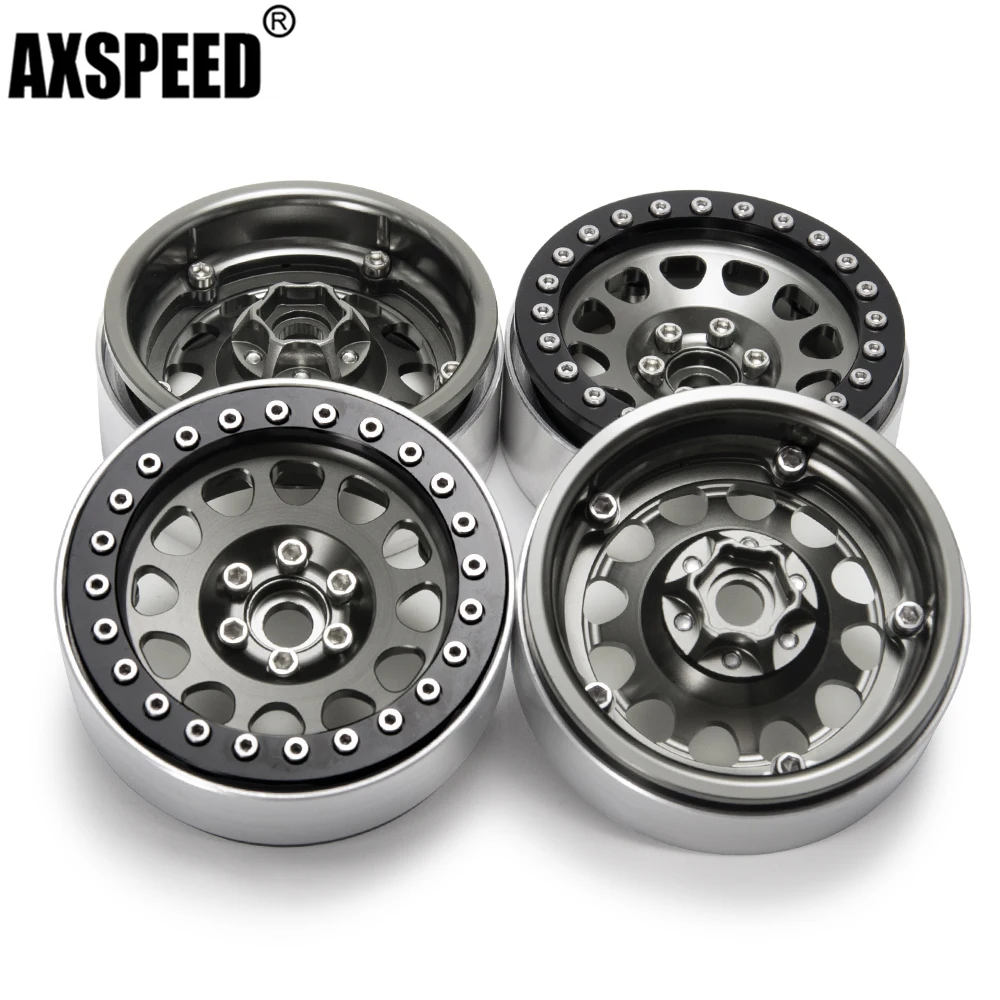 

AXSPEED 2.2" Metal Beadlock Wheel Hub Rim for 1/10 RC Crawler Car Axial SCX10 90046 Traxxas TRX4 D90 RR10 Wraith 90053