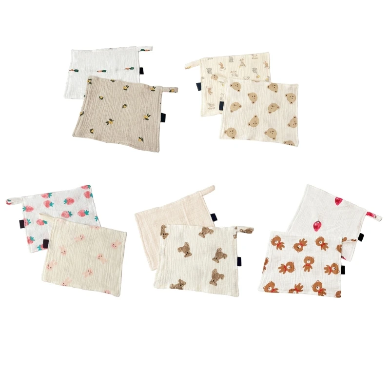 

Q81A набор из 2 полотенец для рук, нагрудник для прорезывания зубов для малышей, 4 слоя, тканевое полотенце для лица