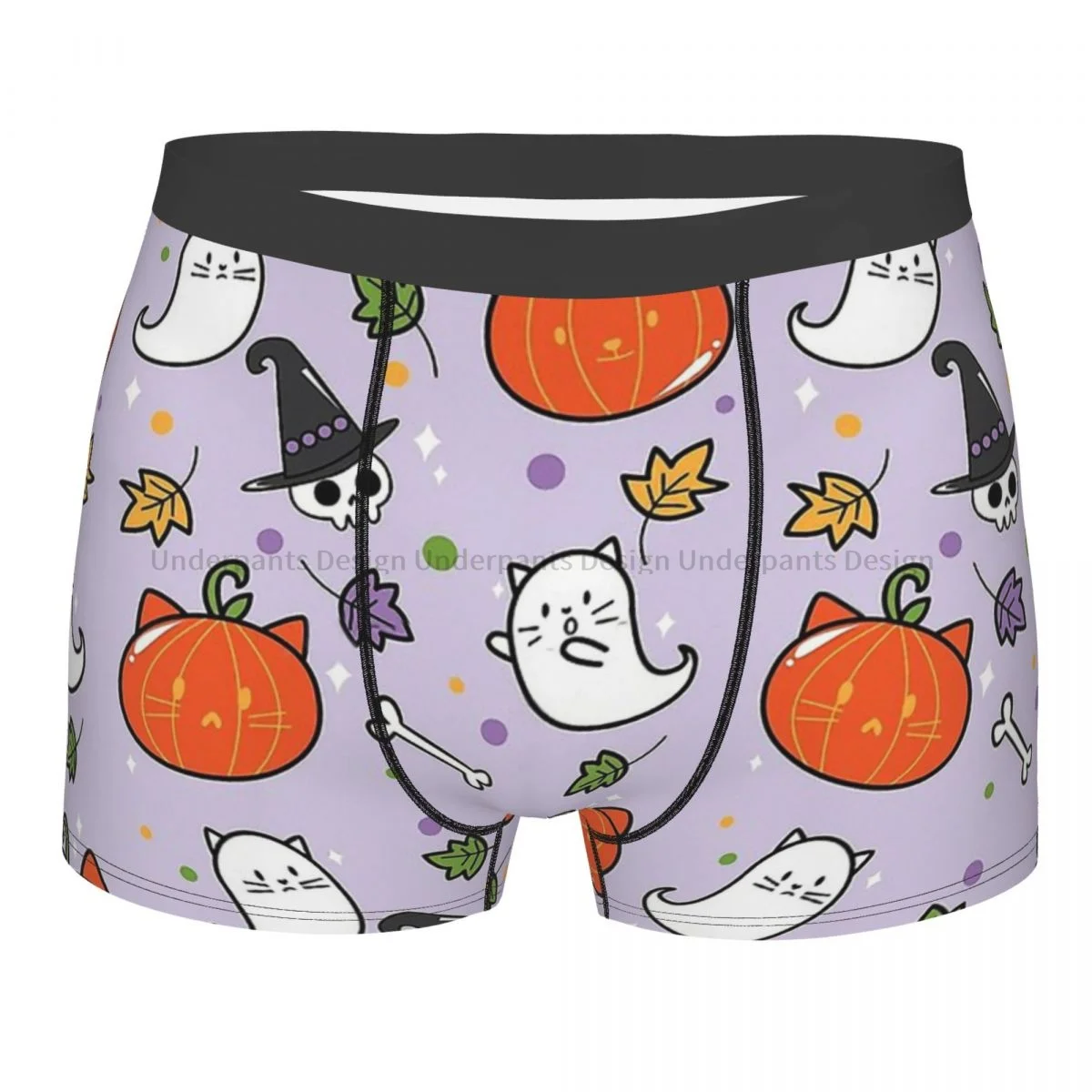 

Pumpkin Kitty Animal Cute Forest Ocean Underpants Homme Panties Man Underwear Sexy Shorts Boxer Briefs