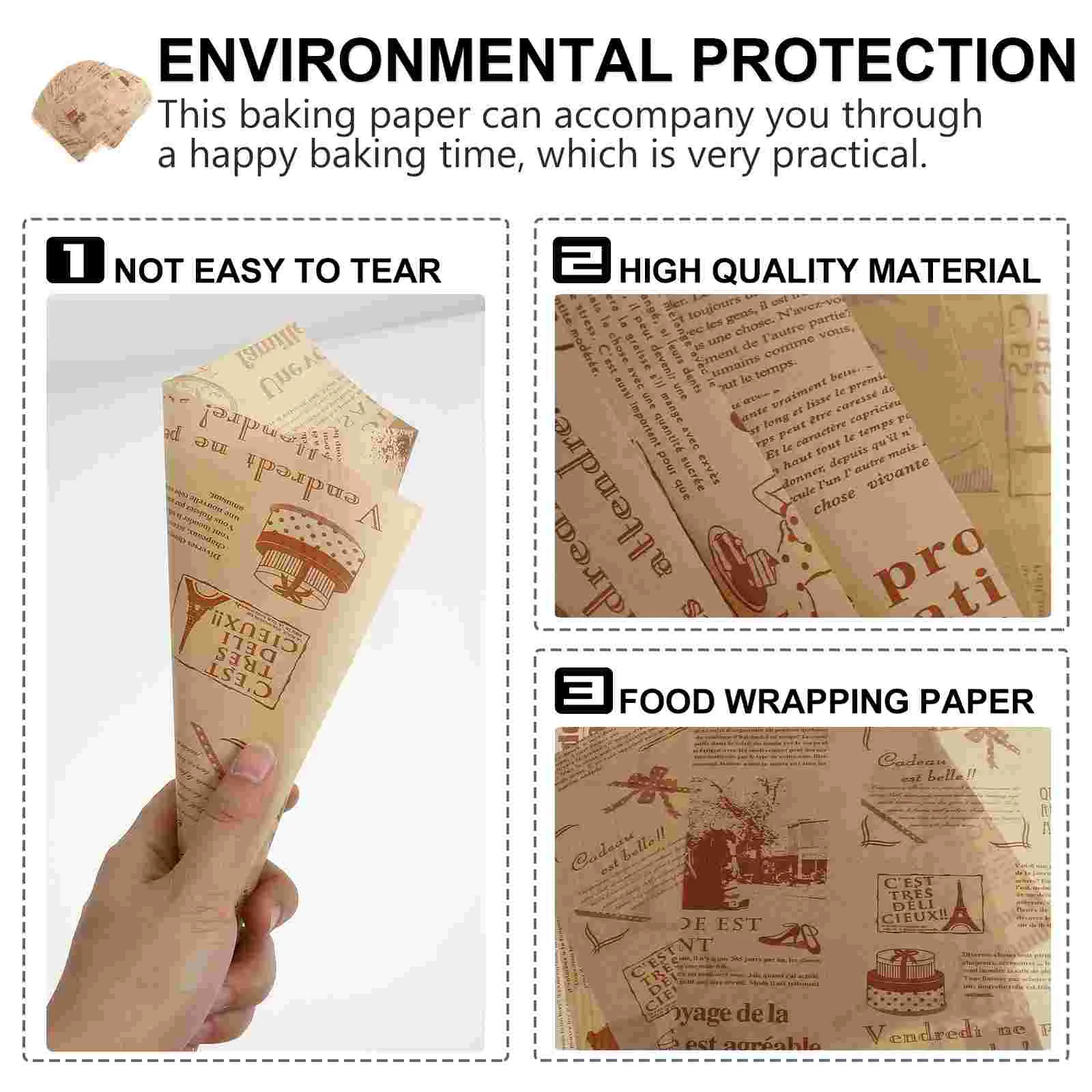 200 шт. вкладыши для пищевой бумаги силиконовые рулоны бумага пекаря хлебная