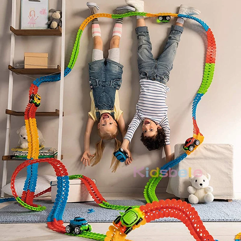 Детский Трековый автомобиль для мальчиков набор треков с нулевой гравитацией