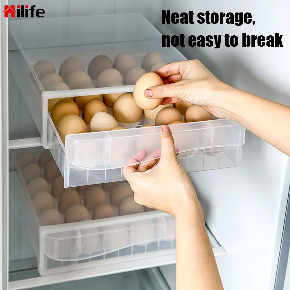 

Держатель для яиц в холодильнике, органайзер, ящик, чехол, двухслойный лоток для яиц, кухонные принадлежности, коробка для хранения яиц