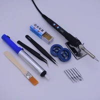 soldering iron kit for electronics 60w lcd digital adjustable temperature onoff switch