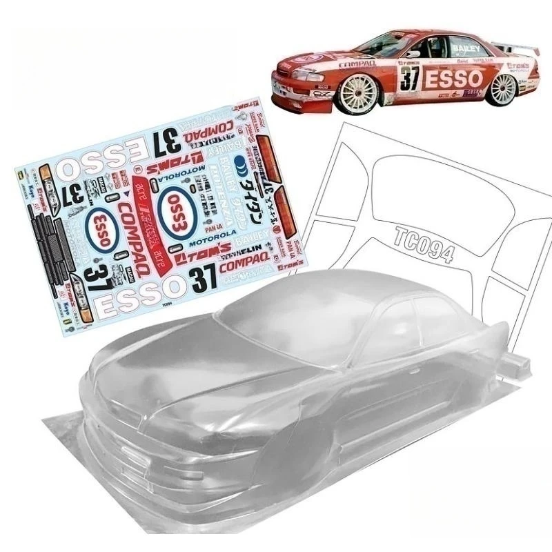 

1/10 весы Exiv JTCC дрейф тела снаряды 190 мм прозрачный Lexan боди с задним крылом и цветными наклейками для Rc гоночного автомобиля игрушки