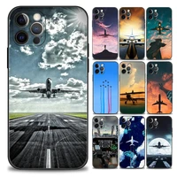 aircraft plane airplane phone case for iphone 11 12 13 pro max 7 8 se xr xs max 5 5s 6 6s plus soft silicone
