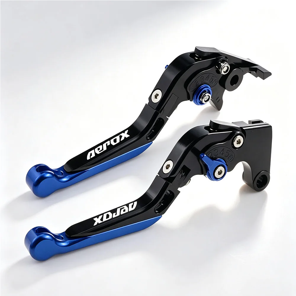 Фото Для Yamaha Aerox/NVX155/QBIX125 Aerox 155 NVX155 QBIX125 2017-2019 Мотоциклетные регулируемые складные рычаги тормоза и сцепления из алюминия, обработанного на станке с ЧПУ. №2