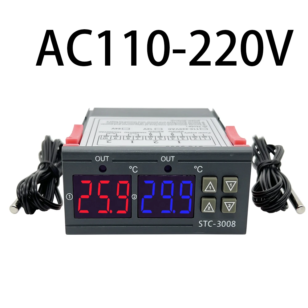 

Двойной регулятор температуры GOODGOODDER STC-3008 12В 24В 220В