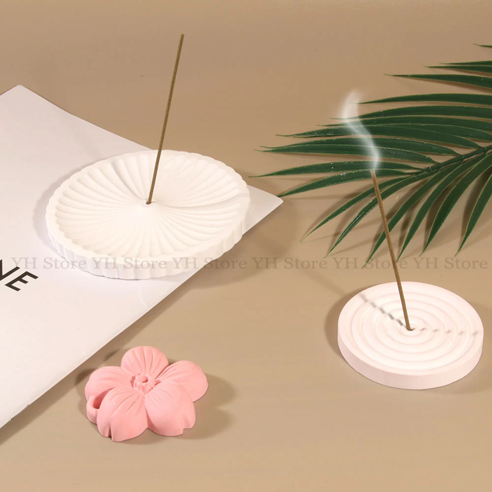 Уникальная силиконовая форма для бетона Круглый держатель благовоний подноса