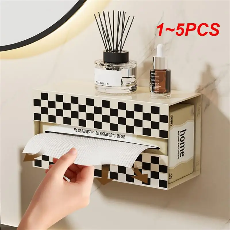 

1~5PCS Upside Down Paper Box Cream White Tissue Household Bathroom Upside Down Storage Box Paper Towel Holder 21*9.1*11.1cm