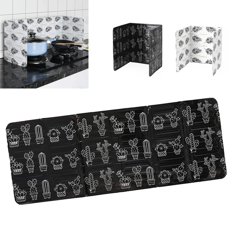 

Kitchen Cooker Shield Splash Guard Cooking Frying Oil Splash Screen Cover Aluminium Foil Plate Gas Stove Splash Proof Baffle