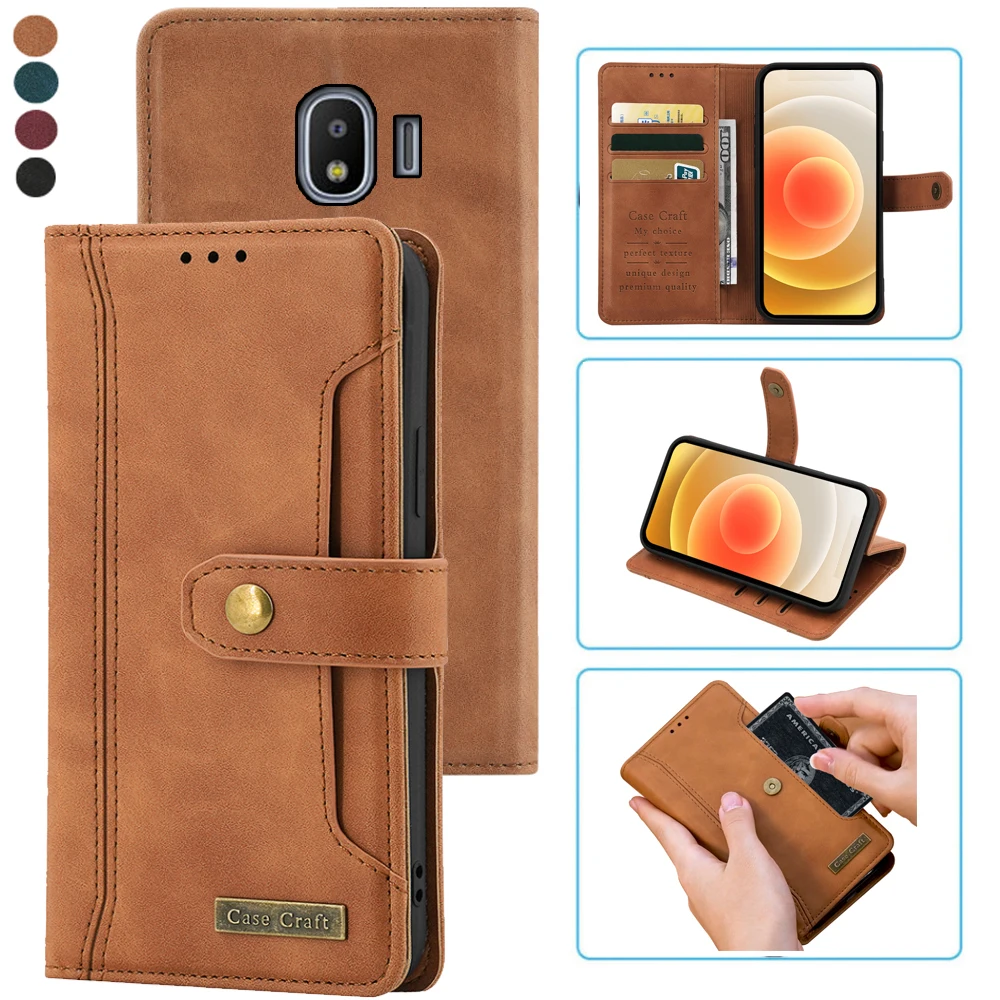 

Samsung Galaxy J2 pro 2018 J250 Case Notebook Style Card Case Leather Wallet Flip Cover Samsung J2 core Luxury Cover Stand Card