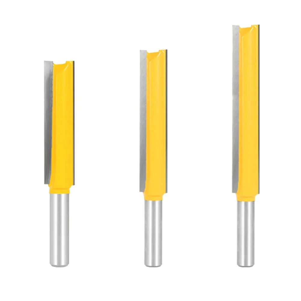 

Achieve Precision Cuts with Extra Long Straight Router Bit 8mm Shank Carbide Woodworking Cutter 3 Sizes for Versatility