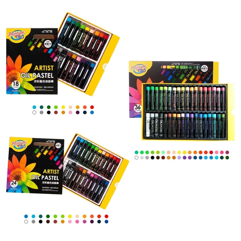 

Artist Oil Pastels 18/24/36 цветов, Гладкая Живопись, износостойкие мелки, ранцы, граффити для студентов, начинающих любимых