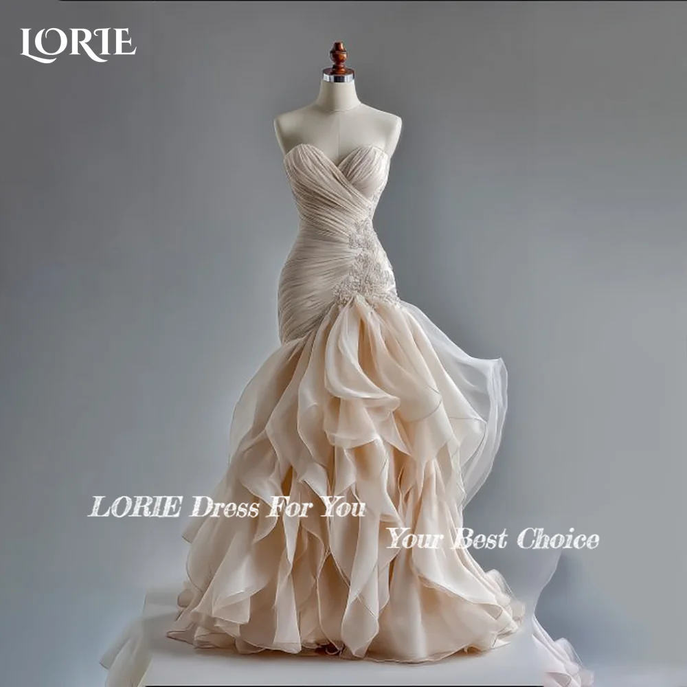 Кружевное розовое вечернее платье LORIE с плиссировкой, открытой спиной и рюшами, блестящее платье для выпускного вечера, на заказ. (art.: 3920dcff56f50) - 3920dcff56f50