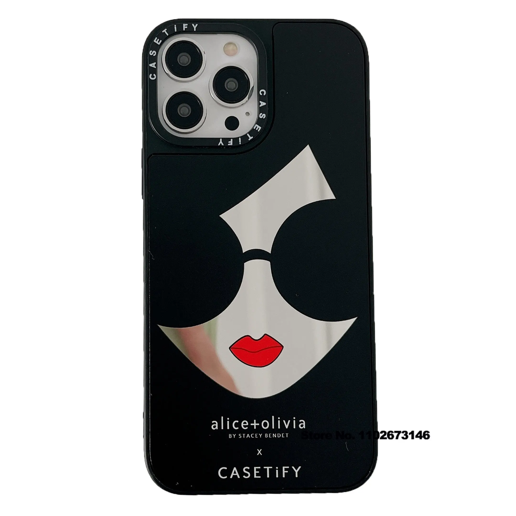 

CASETIFY Women with Dark Glasses Mirror Case for iphone 12 13 14 Pro 13 Mini 11 SE2020 6 7 8 Plus Back Cover D0314