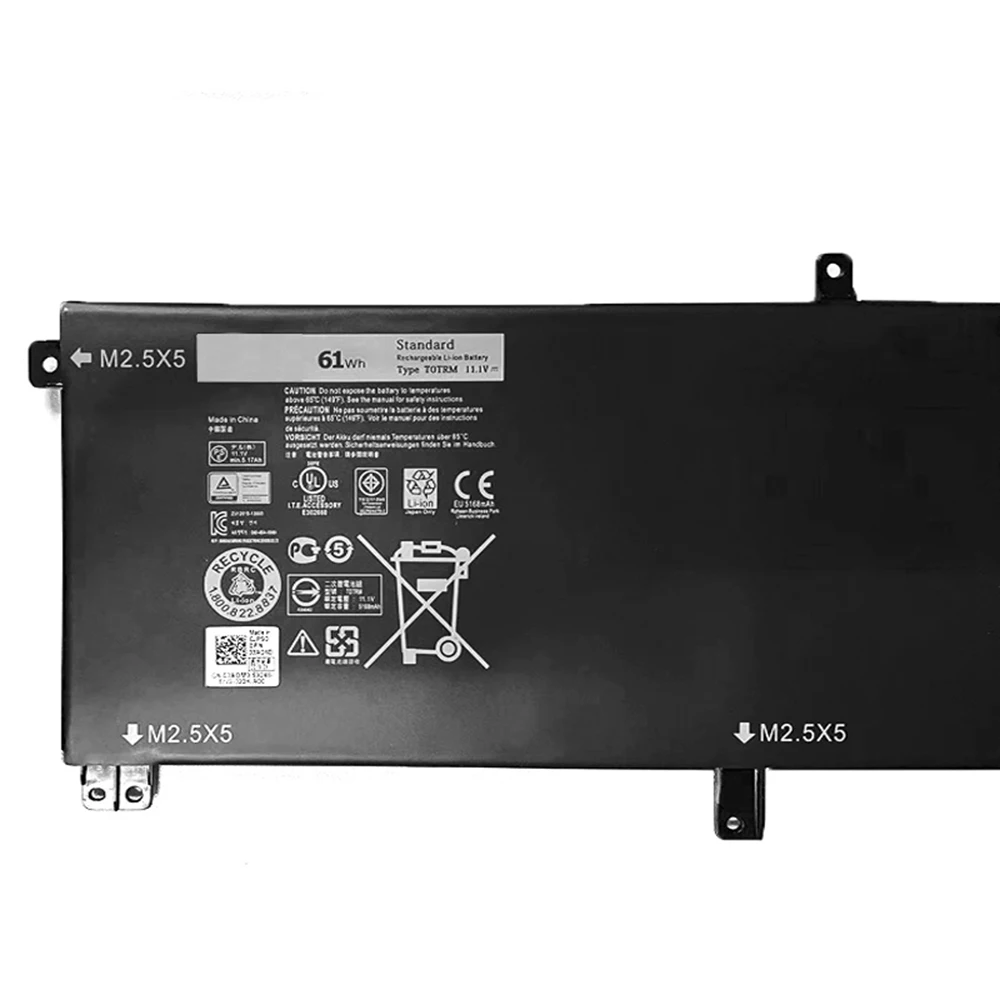 T0TRM TOTRM 61Wh 11 1 V 5180mAh Аккумулятор для ноутбука DELL XPS 15 9530 9535 15D-1721 15D-1828 15D-8728T 15D-9828T 15D-9728T