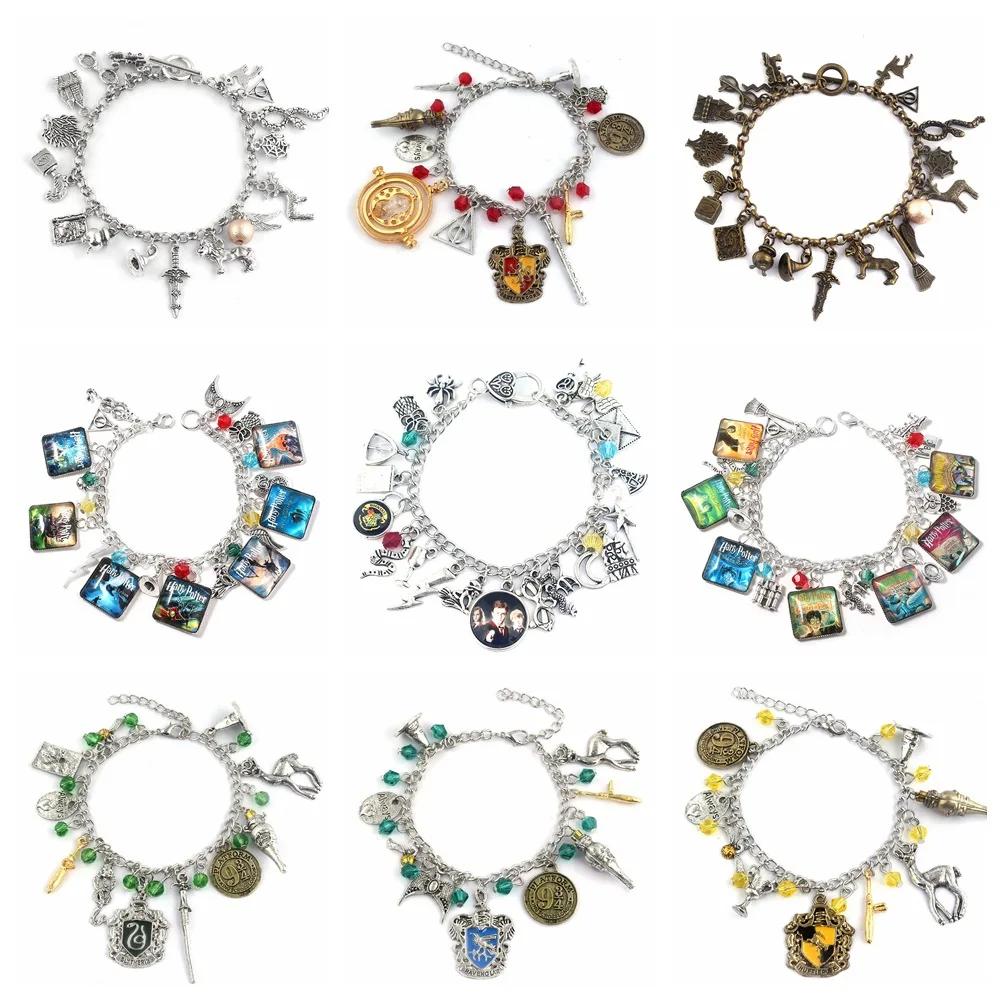 

Harry Potter Bracelet Movie Periphery Academy of Witchcraft Wizarding Four Colleges Golden Snitch Horcrux Element Combination
