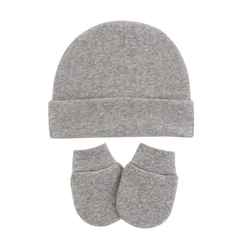 

Baby Anti Scratching Cotton Gloves Infant Hat Set Newborn Face Protection Scratch Mittens Breathable Cotton Warm Cap Baby Bonnet
