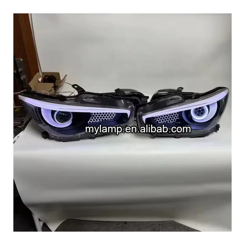 Фото Модифицированная передняя фара для Infiniti Q50 Sedan 2014-2023 годов выпуска, RGB LED, с эффектом турбины, Halo, Demon Eye, Angry Eye №1
