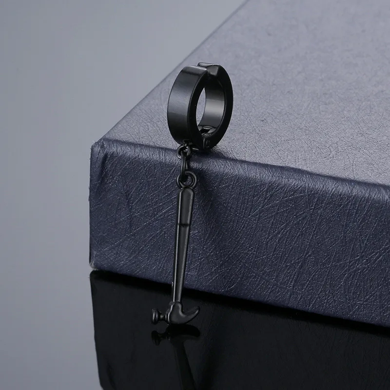 Простые наручники змея молоток Подвесные серьги из нержавеющей стали